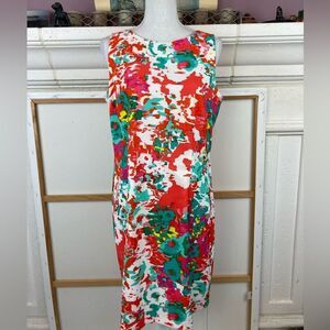 Alyx Limited Abstract Floral Sleeveless Dress - Multicolor Palm Beach Vibes